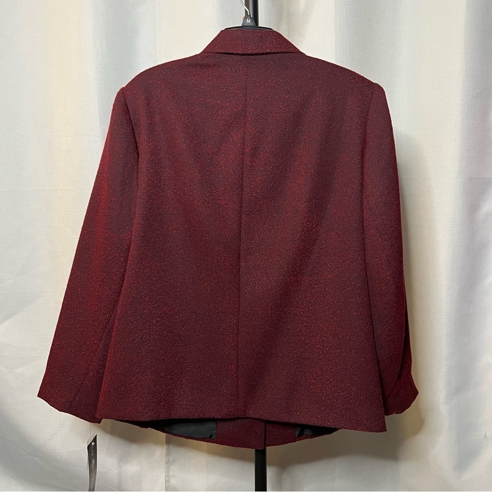 Vintage Sag Harbor Red Speckled Blazer Coat 20W - Picture 5 of 6